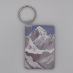 Watercolour Mountains Keyring