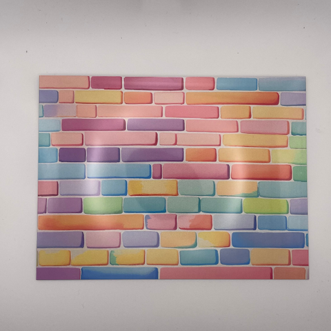 Coloured Bricks Metal Print