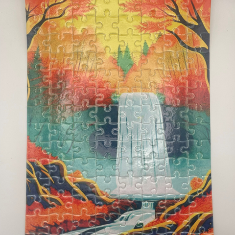 Vibrant Waterfall Jigsaw Puzzle (120pcs)