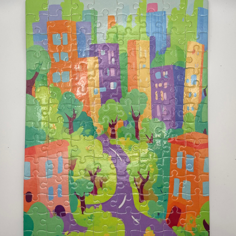 Coloured City Jigsaw Puzzle (120pcs)