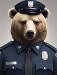 Bear in Police Uniform (01)