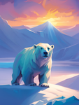Orange Sky Polar Bear (01)