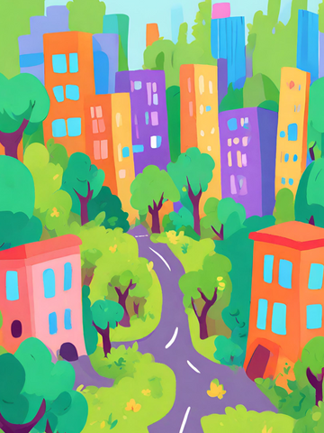 Colourful Overgrown City (01)