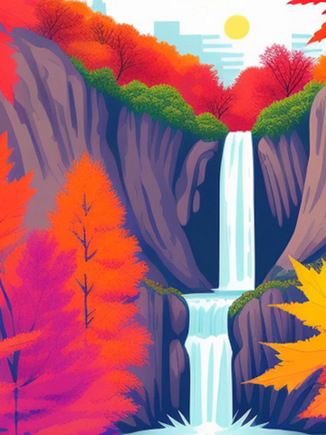 Vibrant Waterfall