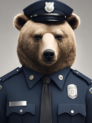 Bear in Police Uniform (01)