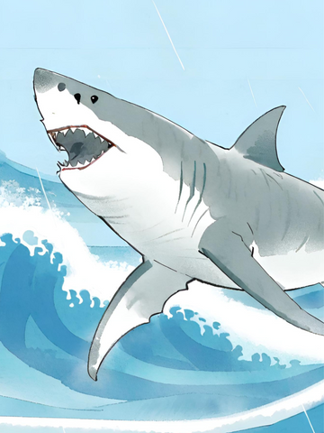 Watercolour Shark (01)