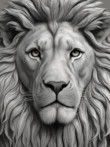 Close Up Grey Lion (01)